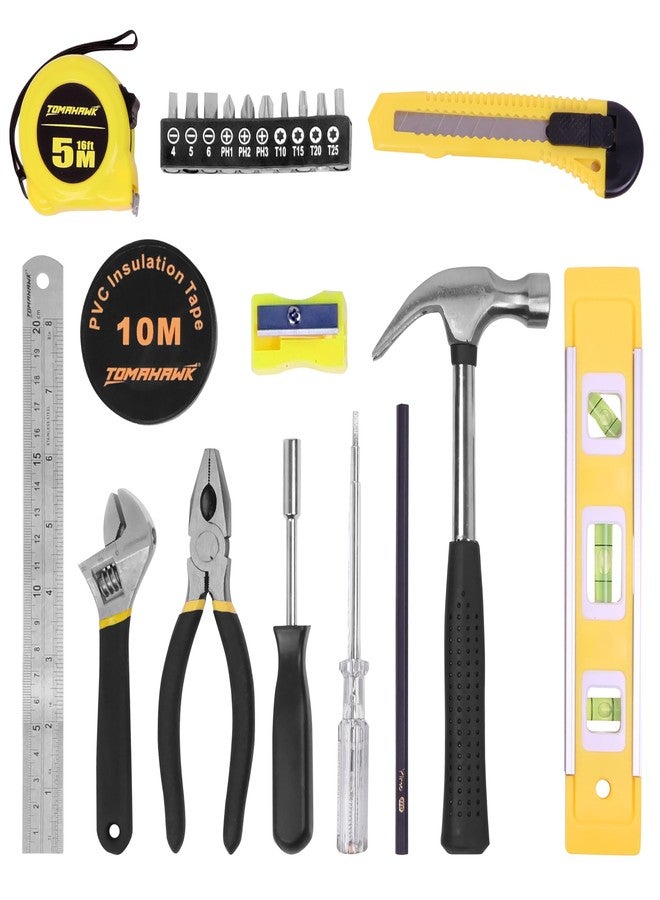 TOMAHAWK HTK-5552 10-Piece Household DIY Tool Kit - Complete Home Repair Set with Sturdy Plastic Toolbox - Perfect for Students, DIY Enthusiasts, Car, Bike Repair & Everyday Use - Image 2